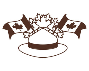 Maple leaf hat and Canada design