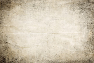 Old crumpled paper background or texture