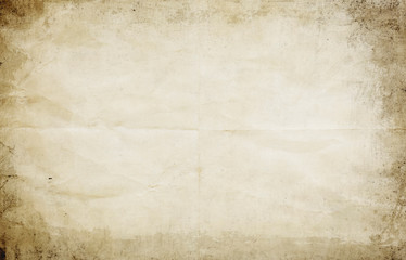 Naklejka premium Old crumpled paper background or texture