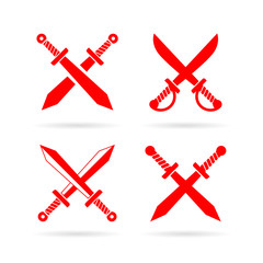 Obraz premium Fight vector icon set