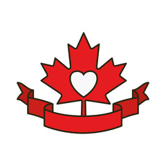 Maple leaf of canada design