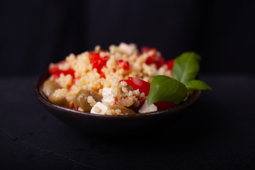 bowl of millet salad
