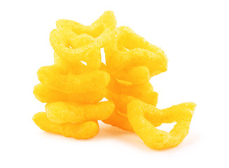 Corn chips, nachos isolated on white background