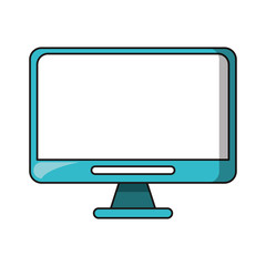 Computer monitor blank screen hardware symbol isolated