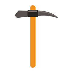Mining pick equipment tool isolated symbol
