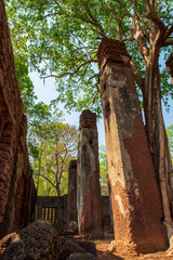 Fototapeta na wymiar Wat temple in Kamphaeng Phet Historical Park Thailand.