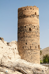 Naklejka premium Ruins of an old tower near Ibra, Oman
