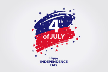 Fourth of July. 4th of July holiday banner. USA Independence Day background for sale, discount, advertisement, web. Place for your text