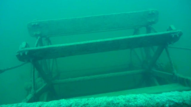 The paddlewheel of goldrush ship AJ Goddard