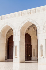Fototapeta na wymiar Detail of Sultan Qaboos Grand Mosque in Muscat, Oman
