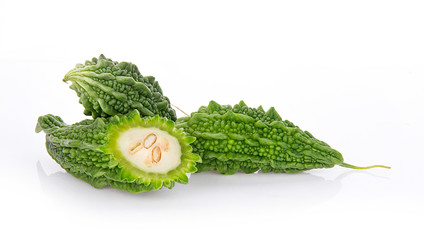 Bitter melon isolated on white background