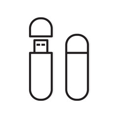 USB pen drive flash memory icon- vector illustration