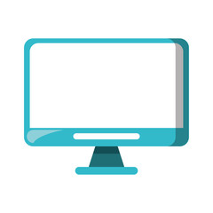 Computer monitor blank screen hardware symbol isolated