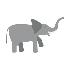 Elephant wildlife animal cartoon sideview isolated