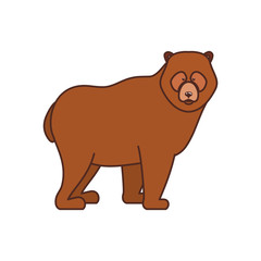 Obraz na płótnie Canvas Bear forest animal of canada design
