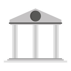 Bank antique building symbol isolated