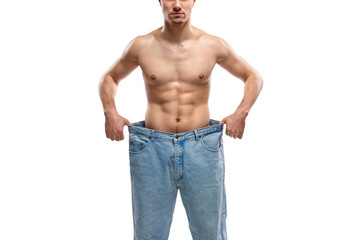 Crop guy in large jeans