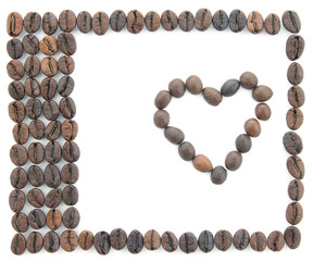 frame made of coffee beans