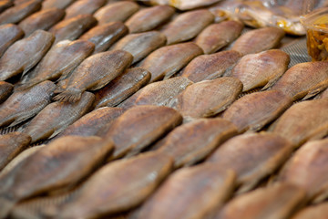 Dried Trichogaster pectoralis fish , Sun dried fish