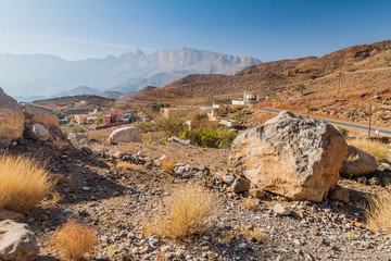 Small village in Hajar Mountains, Oman