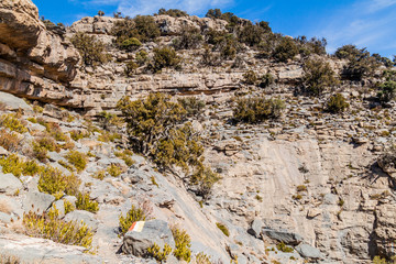 Rocky landscape of Hajar Mountains, Oman