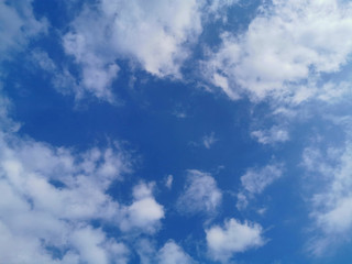 blue sky and clear white cloud