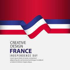 France Independent Day Poster Creative Design Illustration Vector Template