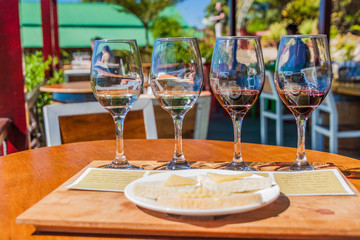 INLE, MYANMAR - NOVEMBER 27, 2016: Wine tasting in Red Mountain Estate Vinery near Inle lake, Myanmar