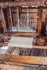 Loom at a weaving workshop Inn Paw Khone village at Inle lake, Myanmar