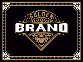 Old  label design for Whiskey and Wine label, Restaurant banner, Beer label.