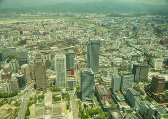 Fototapeta na wymiar Blick vom Gebäude Taipei 101 