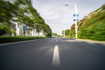 Fototapeta na wymiar asphalt road in city