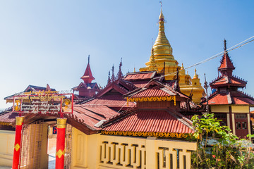 Buddhist temple in Sagaing near Mandalay, Myanmar