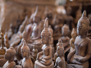 Buddha Statues in the Pak Ou Caves, Luang Prabang, Laos