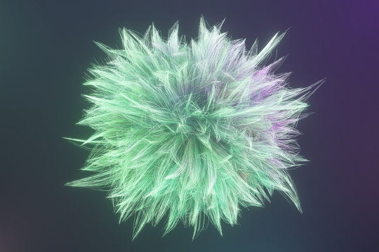 Artistic look abstract of fur, dreamy background. Closeup, 3D rendering & illustration.