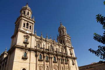 Fototapeta na wymiar Jaén (Spain). Facade of the Cathedral of the Assumption of Jaén