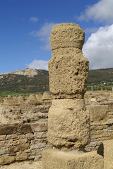 Tarifa (Cádiz) Spain. Column in the archaeological site of Baelo Claudia