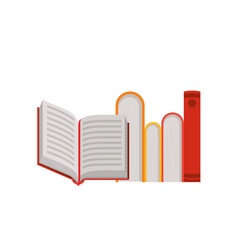 Isolated books and hand design