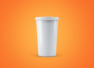 Soda cup. Paper cup on background. Take away cinema cola. Big cardboard cup of beverages to go...