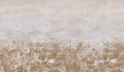 Old concrete wall with peeling surface .Texture or background