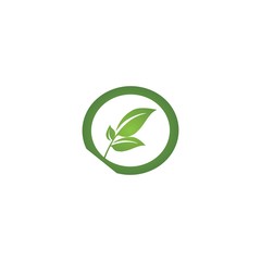 Logos of green Tree leaf ecology