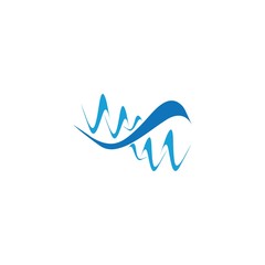 Obraz premium Water wave icon vector