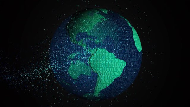 Digital 3d animated earth showing the borders of the country Namibia and the capital Windhoek in 4K resolution at daytime