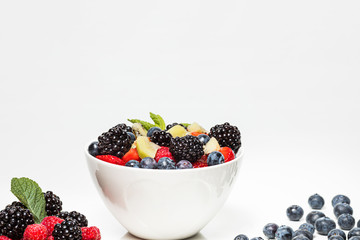 Mixed of color fruits. Sweet fruits and mixed berries.