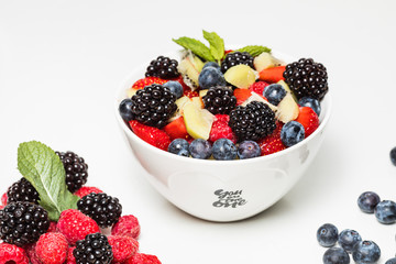 Mixed of color fruits. Sweet fruits and mixed berries.