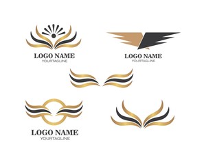 wings logo icon vector illustration design