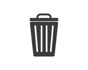 trash can icon lgo vector illustration design