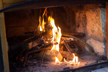 El fuego en una fogata