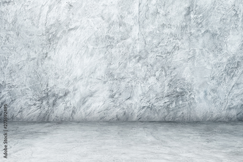 Aufkleber White gray concrete background and blank concrete floor with studio light gardient for backdrop design
