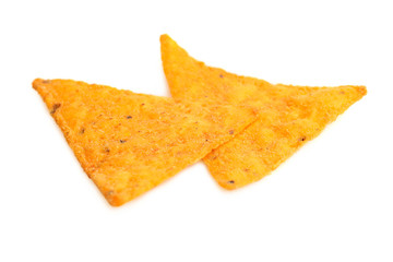 Two crispy nachos